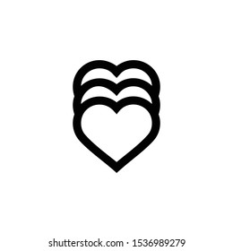 Heart Icon Vector. Perfect Love symbol. Valentine's Day sign.