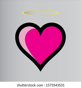 Heart Icon Vector. Perfect Love symbol. Valentine's Day sign, Flat logo
