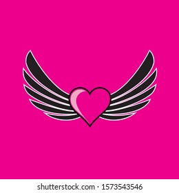 Heart Icon Vector. Perfect Love symbol. Valentine's Day sign, Flat logo