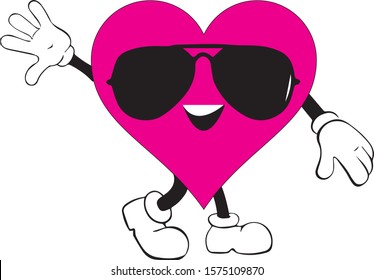 Heart Icon Vector. Perfect Love symbol. Valentine's Day sign, emblem isolated on white background with shadow, Flat style for graphic and web design, logo. EPS10 black 