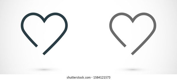 Heart Icon Vector. Perfect Love symbol. Valentine's Day sign,Heart Icon Vector emblem isolated on white background with shadow, Heart Icon Vector Flat style for graphic and web. 
