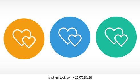 Heart Icon Vector. Perfect Love symbol. Valentine's Day sign,Heart Icon Vector emblem isolated on white background with shadow, Heart Icon Vector Flat style for graphic and web design