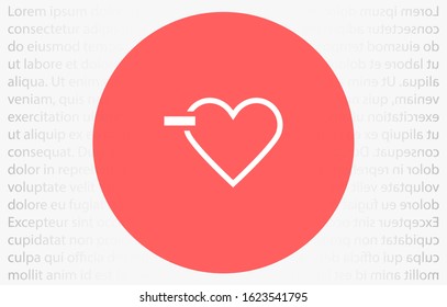 Heart Icon Vector. Perfect Love symbol. Valentine's Day sign,Heart Icon Vector emblem isolated on white background with shadow, Heart Icon Vector Flat style for graphic and web design 