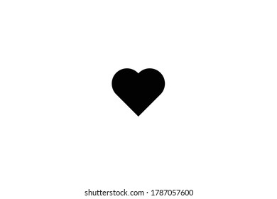 Vector de iconos del corazón. Símbolo de amor perfecto. Signo del Día de San Valentín, emblema aislado en fondo blanco con sombra, Estilo plano para diseño gráfico y web, logotipo.