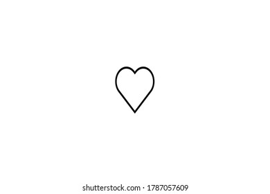 Heart Icon Vector. Perfect Love symbol. Valentine's Day sign, emblem isolated on white background with shadow, Flat style for graphic and web design, logo.