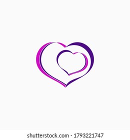 Vector de iconos del corazón. Símbolo de amor perfecto. 