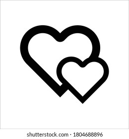 Heart Icon Vector Perfect Love symbol Valentine's Day sign