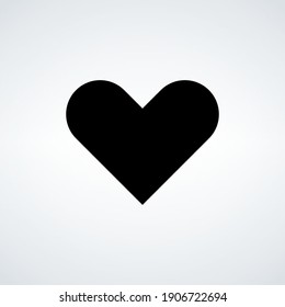 Heart Icon Vector. Perfect Love symbol. Valentine's Day sign, emblem isolated on white background with shadow, Flat style for graphic and web design