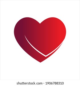 Heart Icon Vector. Perfect Love symbol. Valentine's Day sign