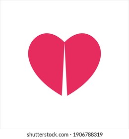 Heart Icon Vector. Perfect Love symbol. Valentine's Day sign