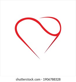 Heart Icon Vector. Perfect Love symbol. Valentine's Day sign