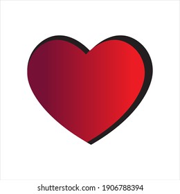 Heart Icon Vector. Perfect Love symbol. Valentine's Day sign