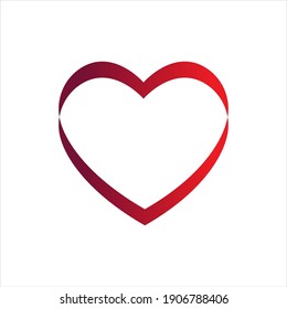 Heart Icon Vector. Perfect Love symbol. Valentine's Day sign