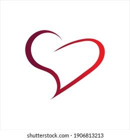 Heart Icon Vector. Perfect Love symbol. Valentine's Day sign