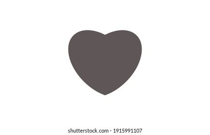 Heart Icon Vector. Perfect Love symbol. Valentine's Day sign, emblem isolated on white background with shadow, Flat style for graphic and web design, logo. EPS10 black pictogram.