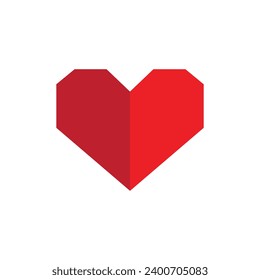  heart icon vector polygonal geometric