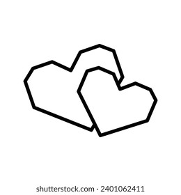  heart icon vector polygonal geometric