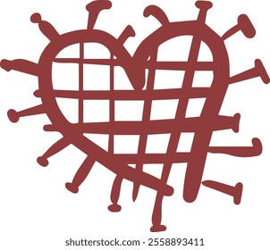 Heart icon, vector heart for a postcard decoration on St. Valentines day