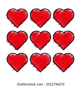 heart icon vector with red color 