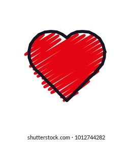 heart icon vector with red color 