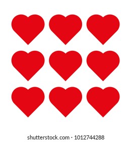 heart icon vector with red color 