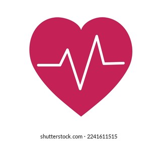 heart icon vector in red color
