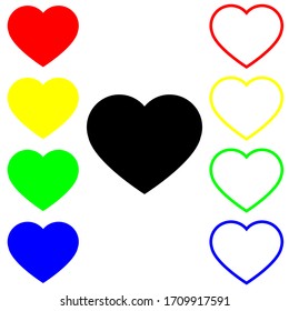 Heart Icon Vector set. love illustration sign collection. valentine symbol.