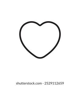 Heart icon Vector set outline