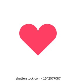 Heart icon vector shape on white