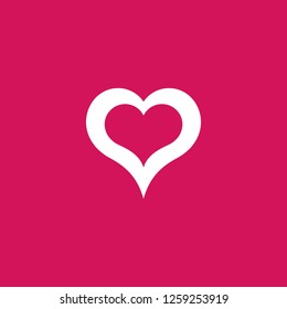 heart icon vector. heart sign on pink background. heart icon for web and app