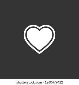 heart icon vector. heart sign on black background. heart icon for web and app