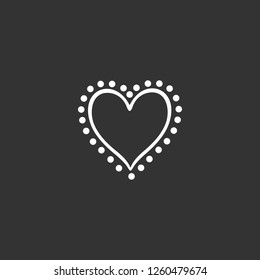 heart icon vector. heart sign on black background. heart icon for web and app