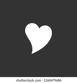 heart icon vector. heart sign on black background. heart icon for web and app