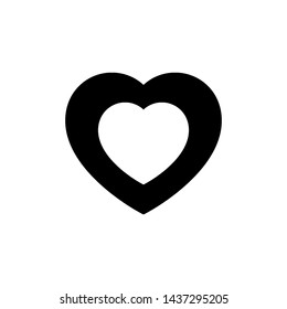 heart icon vector in simple style 