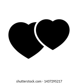 heart icon vector in simple style 