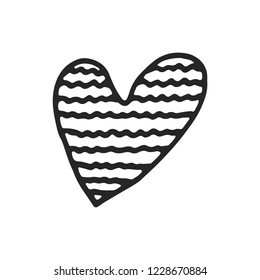 heart icon vector sketch. isolated object.
