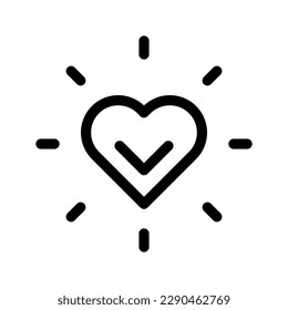 Heart Icon Vector Symbol Design Illustration