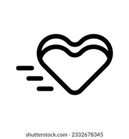 Illustration zum Design von Herzsymbolen, Vektorsymbol