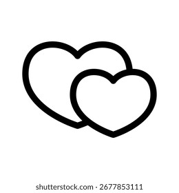 Ilustración de diseño de símbolo de Vector de icono de corazón