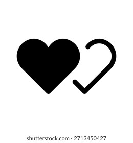 Ilustración de diseño de símbolo de Vector de icono de corazón