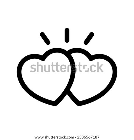 Heart Icon Vector Symbol Design Illustration