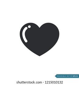 Heart Icon Vector Template Illustration Design