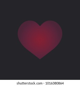 Heart Icon Vector. Valentine's Day theme.