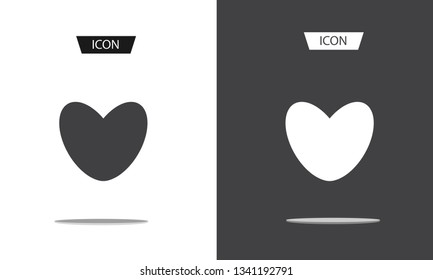 Heart Icon Vector, Valentine's Day sign isolated on white background.