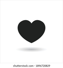 Heart Icon Vector. Valentine's Day sign, emblem isolated on white background.