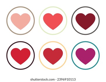 Heart icon Vector. Valentine's heart. Heart icon Graphic. Heart icon art template