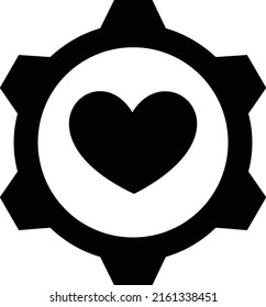 heart icon vector with white background