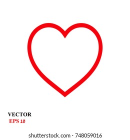 Heart Icon Vector.Valentine heart .Heart Icon Object.