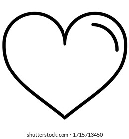 Icono del corazón para el sitio web. Icono y botón para la aplicación. Ilustración de material vectorial.