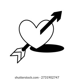 Icono de corazón con fondo blanco Vector Ilustración de stock